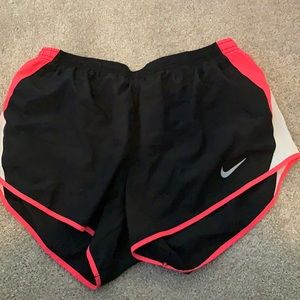 Nike black with pink athletic shorts